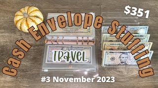 Cash Envelope Stuffing #3 November 2023 // Low Income Weekly Budget