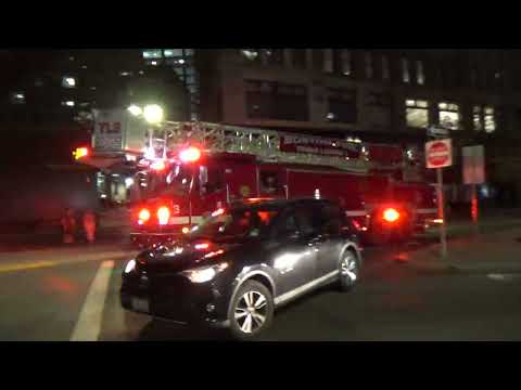 Boston Fire Dept. Tower Ladder 3 Engine 10 Responding