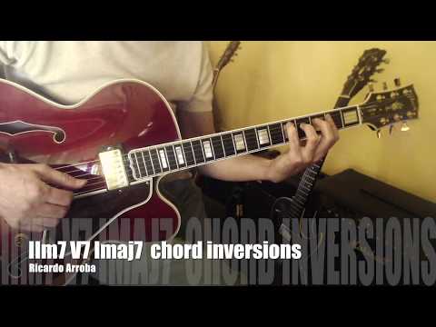Jazz Guitar - IIm7 V7 Imaj7  chord inversions