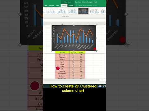 Excel 2D Clustered Column सिर्फ एक मिनट में. #Clusteredchart #excelchart