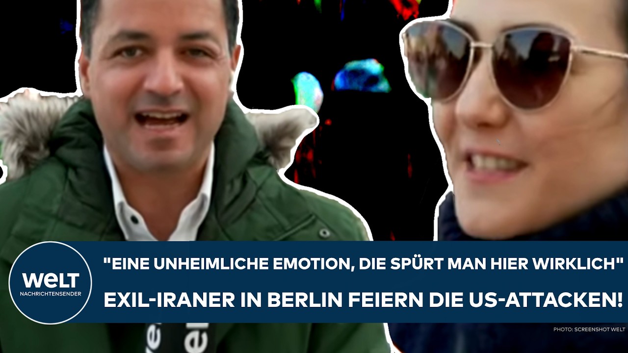 BERLIN: "Eine unheimliche Emotion, die spürt man hier wirklich!" Exil-Iraner feiern die US-Attacken!