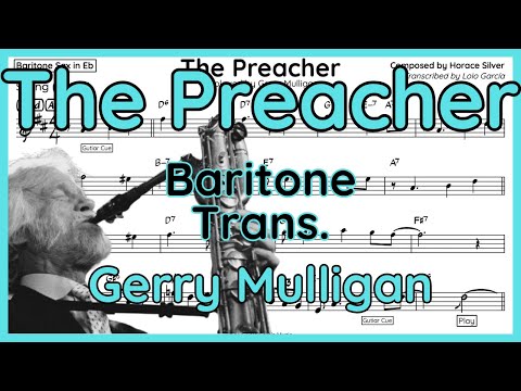 The Preacher (Gerry Mulligan) Baritone Sax Solo #transcription