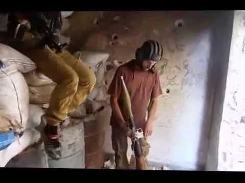 استهداف أحد معاقل النظام بقذيفة آر بي جي من قبل لواء حمص الوليد في درعا المحطة