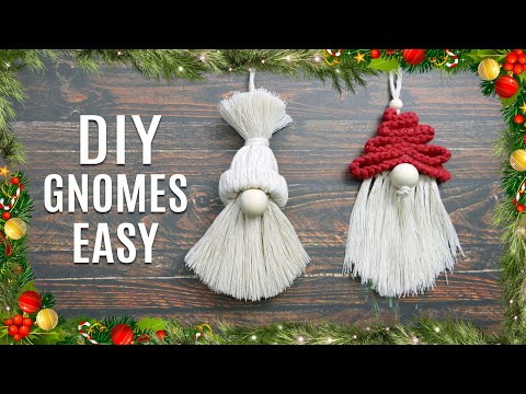 DIY Rope Gnomes EASY Macrame Christmas Crafts