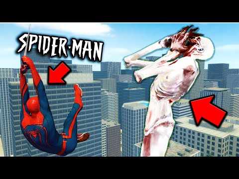Fighting a GIANT SCP-096 as SPIDER-MAN... (Gmod SCP Survival)