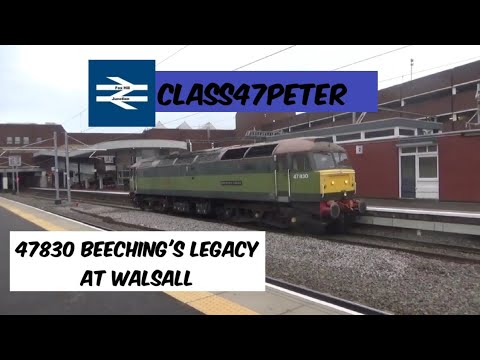 BR Two Tone Green 47830 ''Beeching's Legacy'' Passes Walsall Light Engine 0Z68
