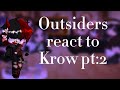 Outsiders smp react to Krow Pt: 2 || Kinda rushed towards the end | TW - Desc ||