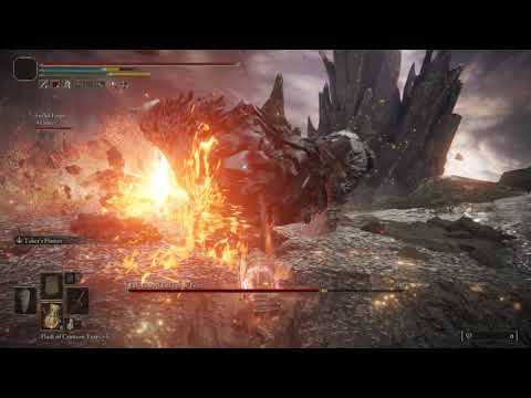 Elden Ring Full-grown falling star beast boss fight.