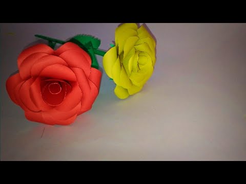 How to make a amazing rose flower with paper.Making paper rose
