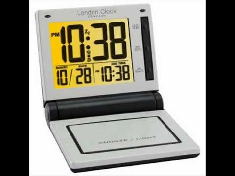 Metal Folding LCD Travel Alarm Clock