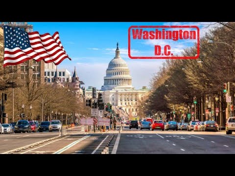 DRIVING in WASHINGTON DOWNTOWN, District of Columbia, UNITED STATES I 4K 60fps