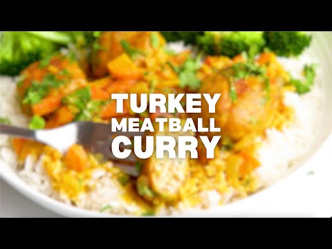 EASY CURRY MEATBALLS | With Ground Turkey, Chicken or Pork
