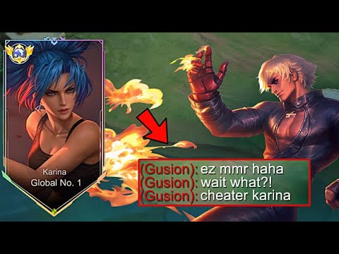 HOW TO DESTROY GUSION IN SOLO RANK?!🔥 (Karina Gameplay) - MLBB