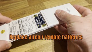 How to replace batteries in aircon remote controller