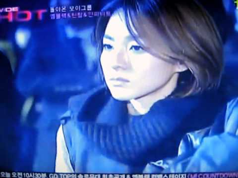 2ne1's Dara with MBLAQ at Mnet Countdown Backstage