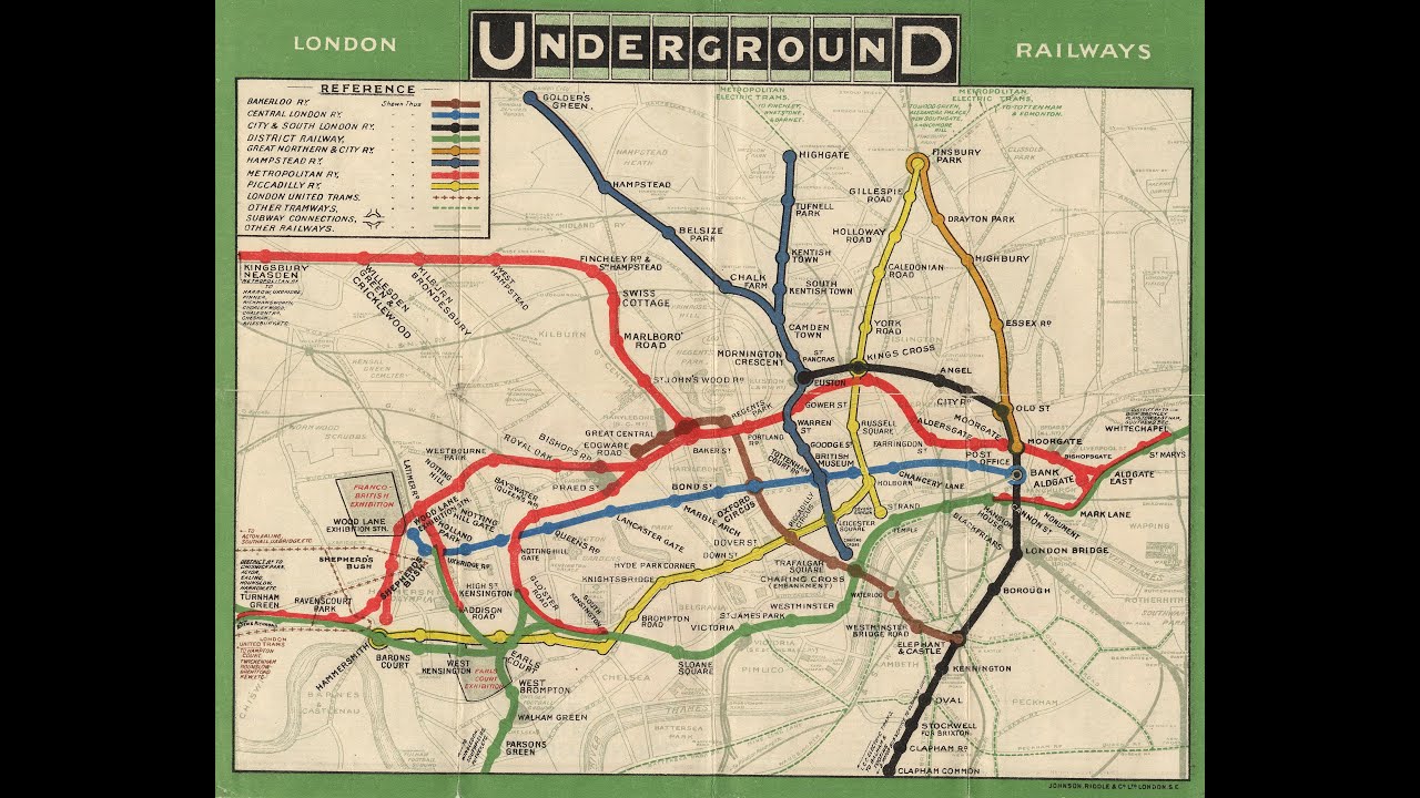 Mind the Map - London UndergrounD Railways Map, 1908
