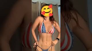 星条旗ビキニの美女が小池栄子ちゃん並みのグラマースタイルでダンシング！