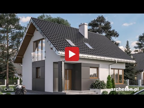 Projekt domu Celia - archeton.pl - z użytkowym poddaszem 123,8 m2