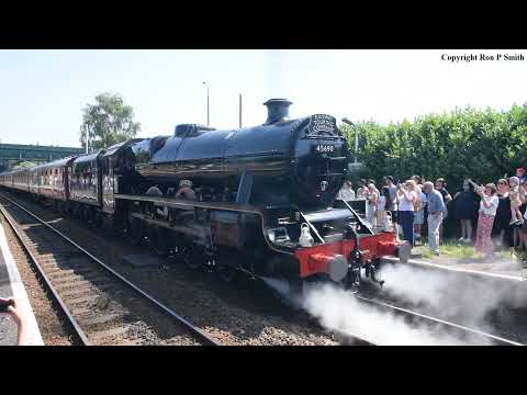 45690 "Leander" departing Frodsham for Holyhead in 2021