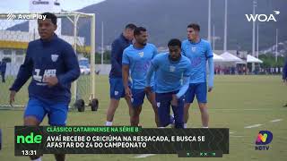 Clássico catarinense coloca Avaí frente a frente com o Criciúma na Ressacada