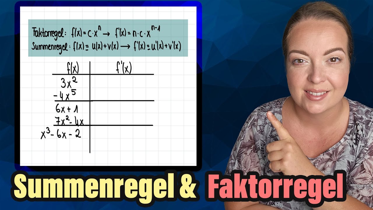 Ableitung mit Faktor- und Summenregel | einfach erklärt