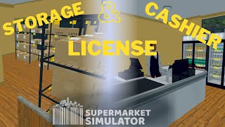 Mostly Modded Supermarket Simulator ep 2 CASHIER, LICENSE AND STORAGE OH MY!