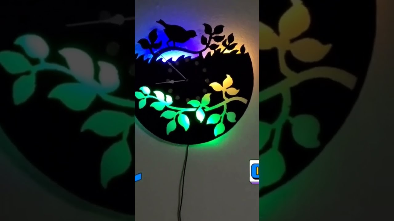 lampu hias bentuk bunga light wall clock #shorts #diy