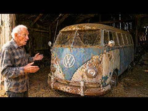 Thumbnail for Found Abandoned 1963 VW Splitscreen Bus in Barn for 55 Years — Will It Run Again by Volkswagen, video, vw s, WiLL, Car, Vehicle, vide, Bus, video i
