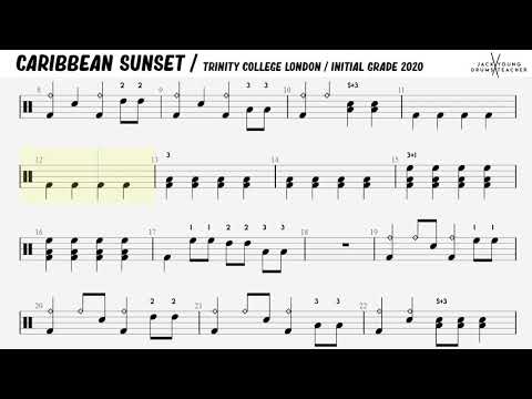 How to play Caribbean Sunset On Drums 🎵