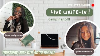 WRITE WITH US LIVE!! pomodoro style sprints // camp nano write-in🤍