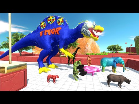 ESCAPE FROM THOR SPINOSAURUS - Animal Revolt Battle Simulator