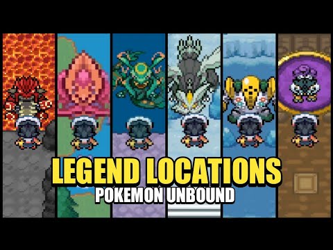 POKEMON UNBOUND 2.1.1.1 - ALL LEGENDARY POKEMON LOCATIONS