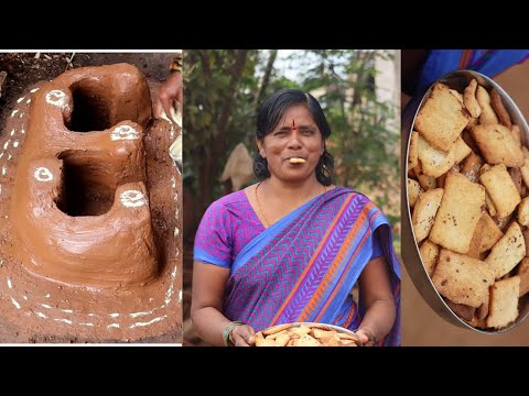 Making Traditional Oven And Home Made Protein  Biscuits With Primitive Technology