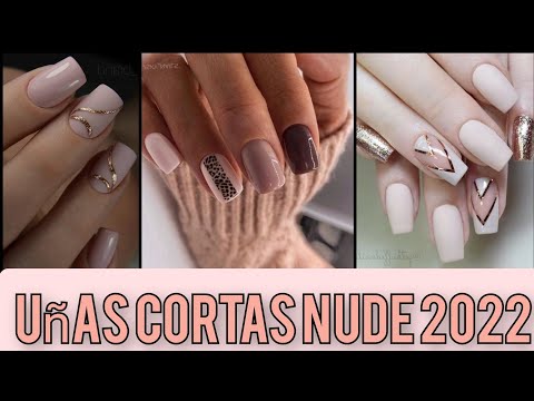 DISEÑOS DE UÑAS CORTAS COLOR NUDE 2022 #UÑASCORTAS #DISEÑOSDEUÑAS #UÑASDECORADAS #TRENDSNAILSSHORTS