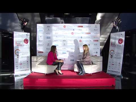 Laura Chica en el set de entrevistas del #DPECV2013 