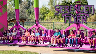 SERENGETI FLYER (POV) - World's Largest Screamin' Swing, New at Busch Gardens Tampa 2023