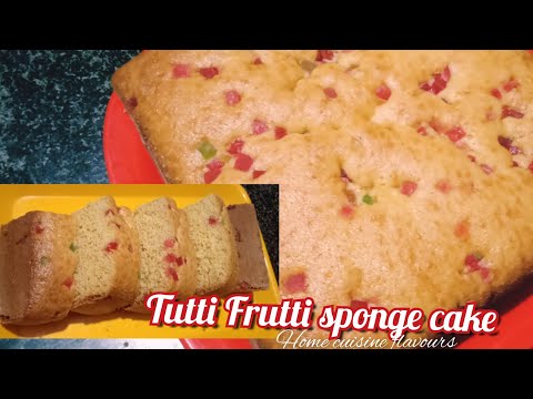 tutti Frutti sponge cake recipe | How to make tea time sponge cake 😋|