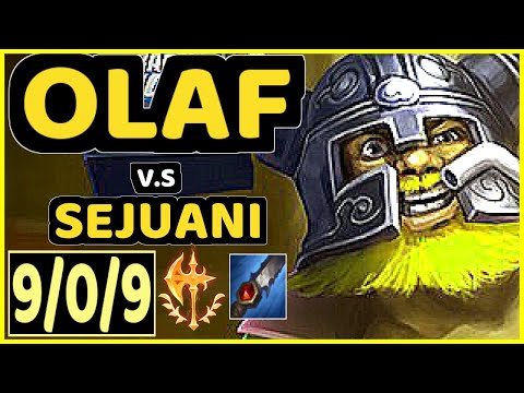 CRUSH (OLAF) vs SEJUANI - 9/0/9 KDA JUNGLE GAMEPLAY - KR Ranked GRANDMASTER