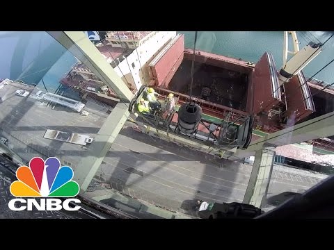 Bird's Eye View from the Los Angeles Cargo Port | CNBC