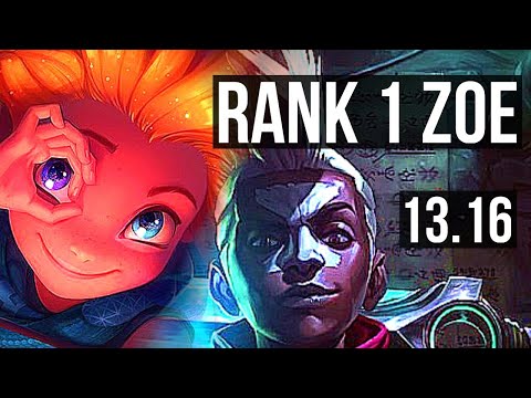 ZOE vs EKKO (MID) | Rank 1 Zoe, Rank 4, Quadra, Legendary, 800+ games | NA Challenger | 13.16
