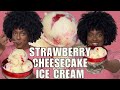 Homemade Strawberry Cheesecake Ice Cream Recipe Custard Based Step By Step Tutorial