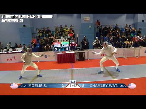 FE 2018 145 T64 02 M F Individual Shanghai CHN GP RED CHAMLEY WATSON USA vs MOELIS USA