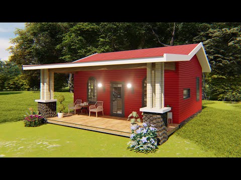 Cozy Small House Design 5x6 Meters (320 SQFT) Living off Grid and Floor Plan