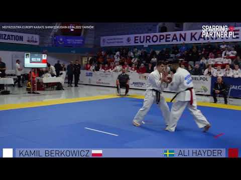 Kamil Berkowicz vs Ali Hayder Semi Final Men  -75kg  European Karate Shinkyokushin Championship 2022