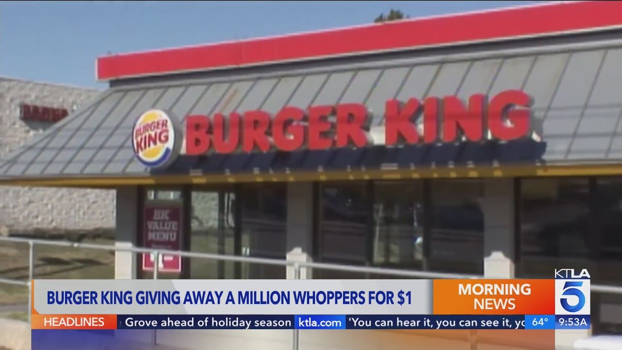 Burger King offering 1 million whoppers for $1 for limited-time