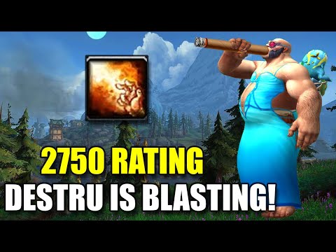 DESTRU IS BLASTING! 2750 RATED SOLO SHUFFLE 5-1 WARLOCK PVP POV - BUALOCK