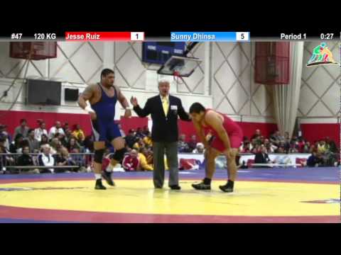 2012 Pan Am: 120 KG Semifinal: Jesse Ruiz (MEX) vs. Sunny Dhinsa (CAN)