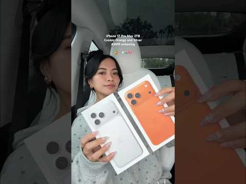 which color should I keep? iPhone 17 Pro Max 2TB Cosmic Orange and Silver ASMR unboxing. @Apple