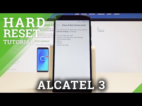 Hard Reset ALCATEL 3 - Wipe Data / Factory Reset / Format Android