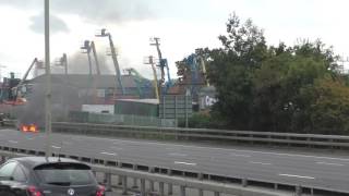 Burning car on M25 Jct 16/15 today about midday. Film in 4K